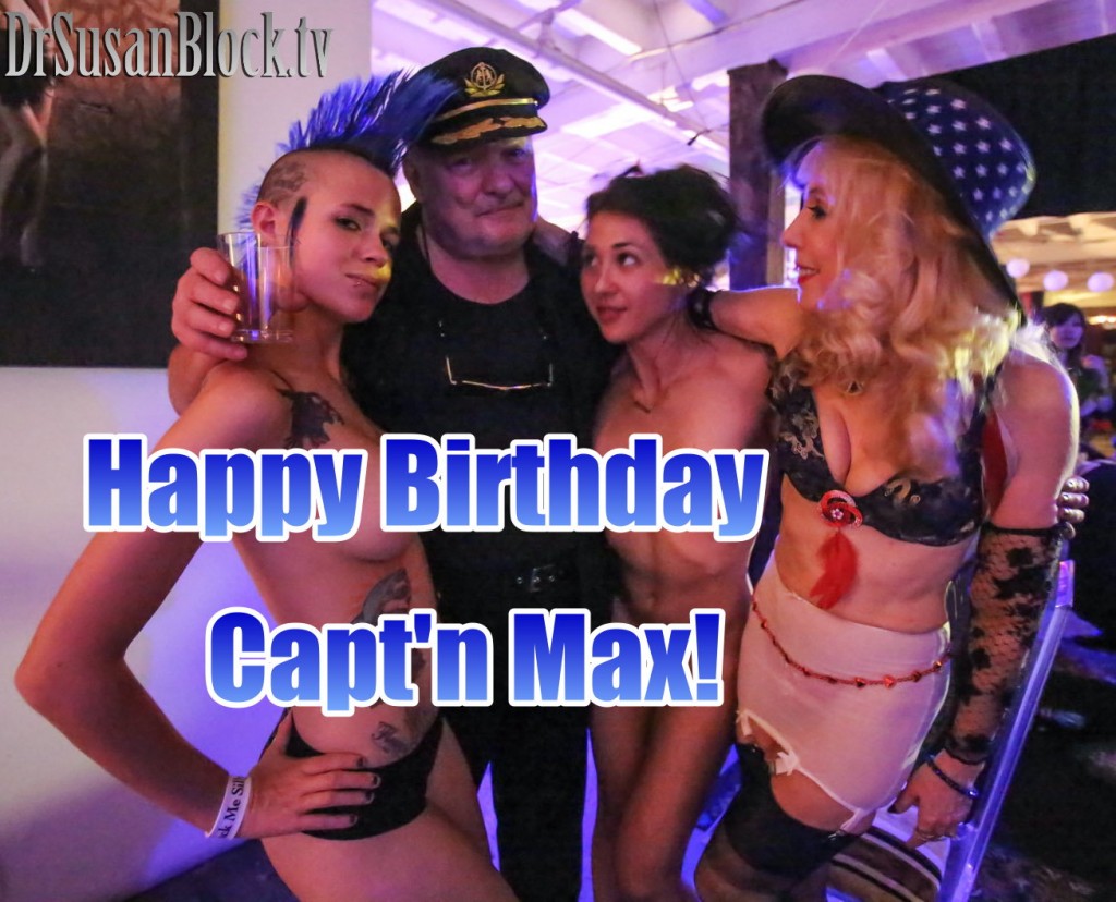 Electric SEX Records' Catherine Imperio and Samantha Fairley will join Dr. Susan Block in celebrating Capt'n Max's birthday this Saturday on DrSuzy.Tv.  Photo: JuxLii