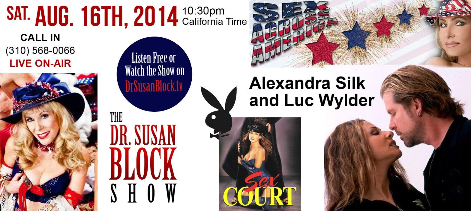 Sex Across America” with Alexandra “Silky” Silk & Luc Wylder this Saturday  on DrSuzy.Tv! - Dr. Susan Block Institute